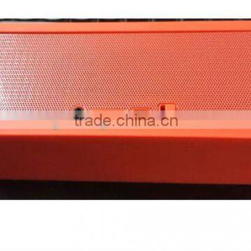 Orange ABS double horn speaker wireless mini bluetooth speaker TF/SD card