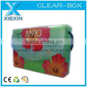 custom pp clear soft plastic folding shoe box