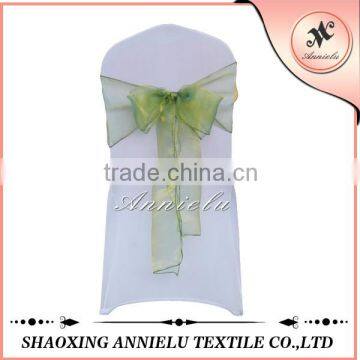 Cheap green snow organza chair sash for wedding