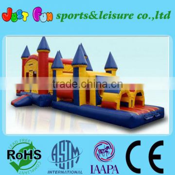 44ft long castle obstacle combo inflatable castle obstacle course