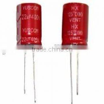 47uF 350V 125'C 3000hours aluminum electrolytic capacitors