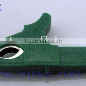 Jumper Wires Alligator Crocodile Roach Test Clip Plastic Handles Crocodile clips 54mm green color I00165