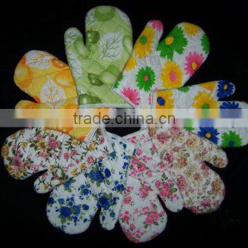 100% cotton printing flower oven glove