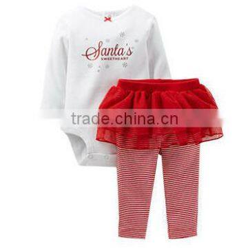 white 100% cotton single jersey baby romper with pantskirt