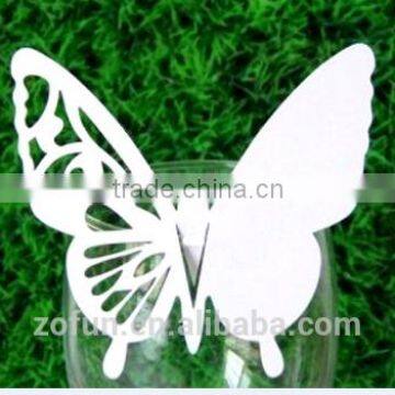 Hot beautiful Laser cut Butterfly design on wine glass