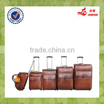 5 pcs With Tug Package Full Set Of PU Suitcase Leisure Luggage