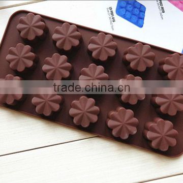 custom silicone chocolate molds/silicone chocolate flower mold