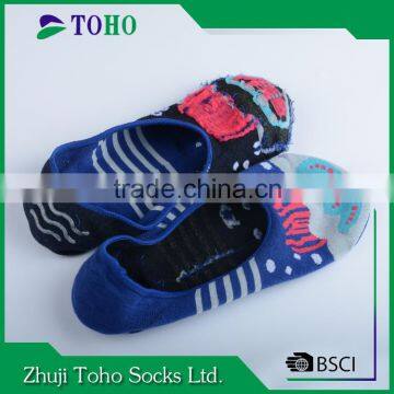 Anti-Bacterial Cotton Pattern Knitting Invisible Socks for Footwear photo-6