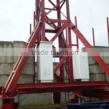 tower crane stationary base, fixed chassis with bogie