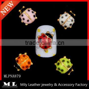 Fashion ladybug shape nails art alloy decoration MLPNA879