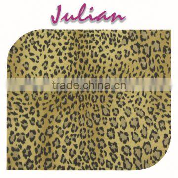 yellow coffee Leopard pattern polyester milk fiber Spandex printed fabrics