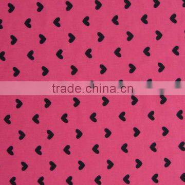 Rose Red Heart Polyester Print Lycra Swimwear Fabric photo-5