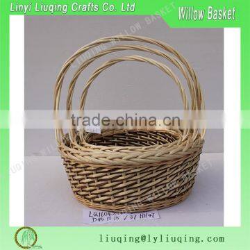 set of 3 willow storage basket