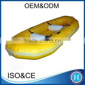 PVC/hypalon rafting boats man-made airmat floor inflatable raft