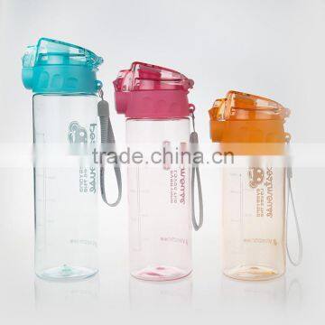 travel bottle/bpa free water bottle/plastic sports bottle with straw