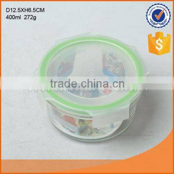 High quality & economic glass preservation box with plastic lid