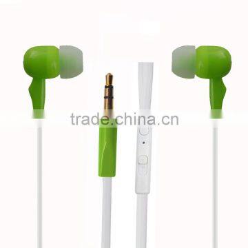 latest products earphones with tangle free wire micro headphones with flat cable