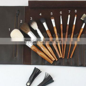 hot 9pcs makeup brush set,animal hair professional brushes