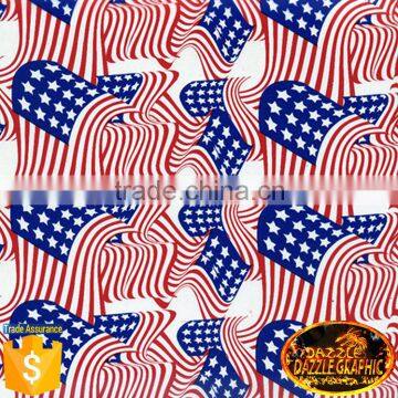 New Arrival Dazzle Graphic Stars and Stripes Hydro Dipping Film No.M-6110 Width 1M Water Transfer Printing Film