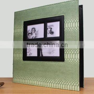 Hot Sell PU Photo Album With 4 Window, Colorful Leather Pu Photo Album