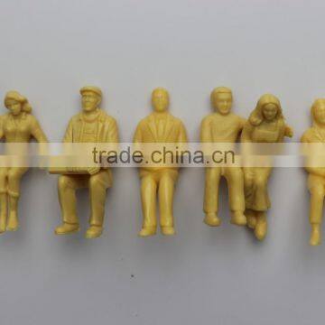 artificial model human skin sitting figure, architectural scale sitting models figure, model skin resin figure for 1/30