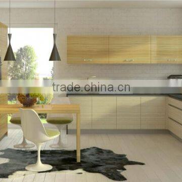 High gloss MDF acrylic boards in kitchen cabinet with modern design