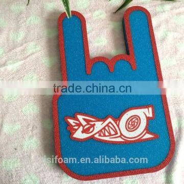 printed playing foam hands game sponge finger foam hand for game cheering LS-F-026-A