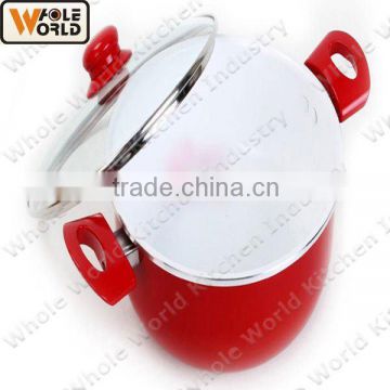 Aluminum White Ceramic Casserole Cookware Set