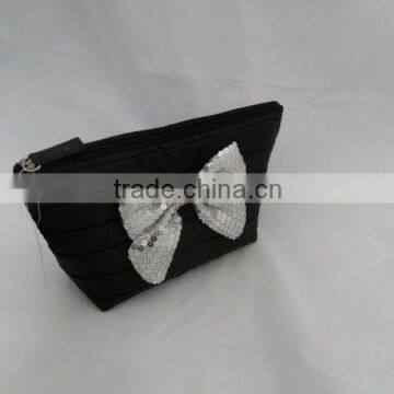 black satin cosmetic bag style YCD522