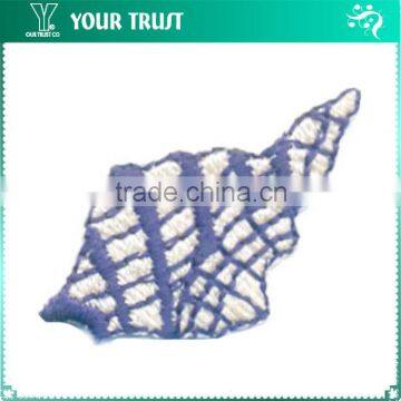 Navy Ivory Shell Iron-on Embroidery Custom Applique Patches