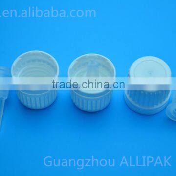 white essential oil cap with vertical dropper type-B