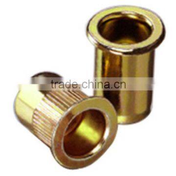 Brass hex open end rivet nuts