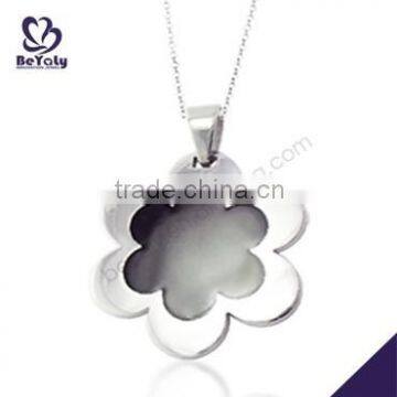 stainless steel custom available big stone pendant jewelry