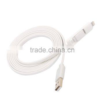 MFi certified unique design dual head usb charger cable