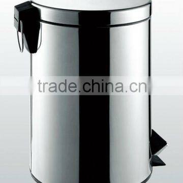 Stainless Steel Ash Storage Bins Chrome Plating Trash Cans 7008