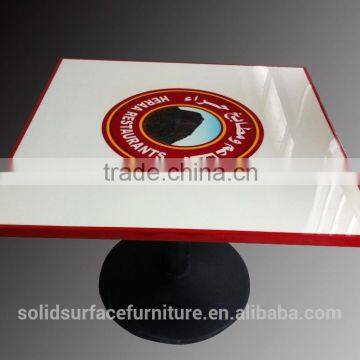 black modified acrylic solid surface coffee tables