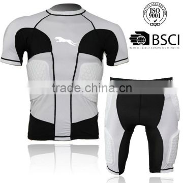 Rugby protection padded top Football pro combat compression gear padded compression wear                        
                                                Quality Choice