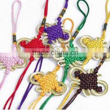 Tassel Detail Chinese Knot Handcraft Purple Hanging Decoration