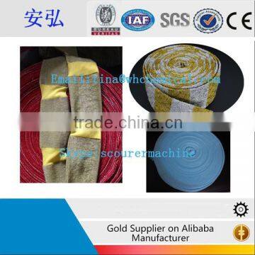 Semi-finished sponge scrubber cloth in rolls