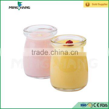 High quality clear 100ml glass pudding jar with plastic cap                        
                                                                                Supplier's Choice