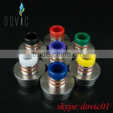 Colorful stainless chuff enuff drip tip with acrylic top