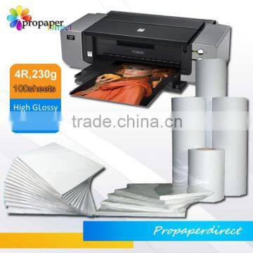 waterproof cast coated 230g glossy photo paper