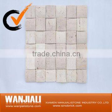 white travertine mosaic tiles