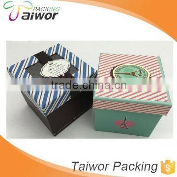 Custom made colorful paper gift box with lids beautiful printing