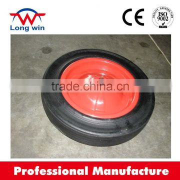 16 inch solid rubber wheelbarrow tyre made in china with solid rubber wheel