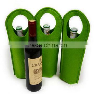 Novelty Wine Bottle Holder 1 Bottle Wine Bag Felt Beer Bottle Bag For Promotion