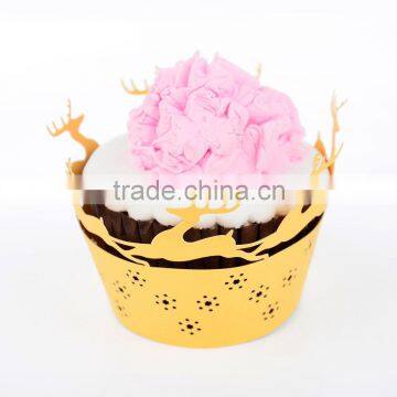 Laser cut cupcake wrapper with wholesale price