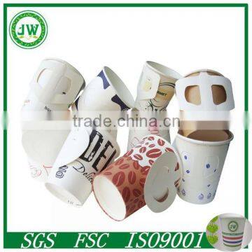 logo printed paper coffee cups with handle paper cup holder