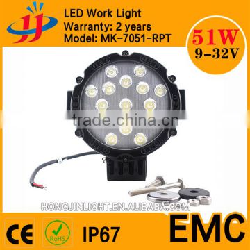 Hot sale outdoor led light 4x4 led headlight 7inch 51w for offroad jeep SUV