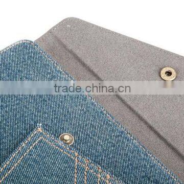 Wholesale Price Factory Strong Protect Pocket Jeans Leather Tablet Cover for Ipad photo-6